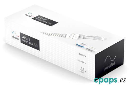 Fotografía de la presentación del pack setup para AirMini de Resmed
